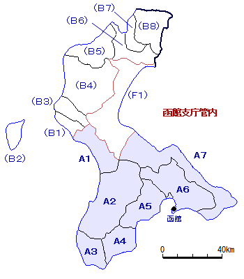 1871年の国郡：北海道